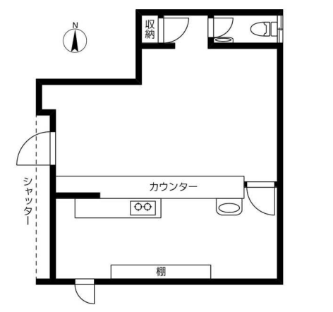 ★成約済★⻄武拝島線【武蔵砂川】徒歩11分！カウンターあり！（第三砂川ビル １０１）