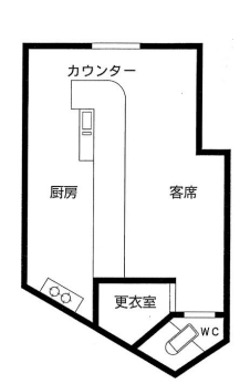 ★成約済★都営三⽥線【本蓮沼】徒歩8分！カウンター付き小箱物件★（宝⽥板橋ビル 102）